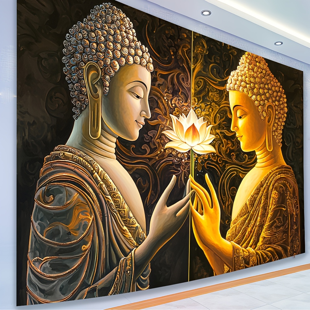 Interior Design Zen Style - بوذا لوتس قماش مزخرف جداري ديكور