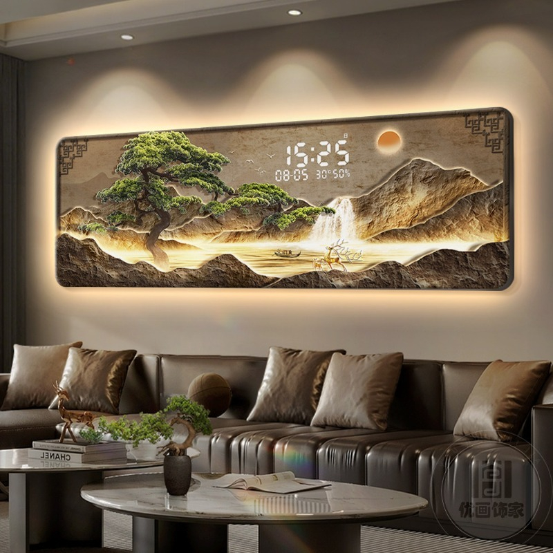 ساعة حائط رقمية فاخرة كبيرة ال - مراجعة Interior Design Luxury Living Room وسعره