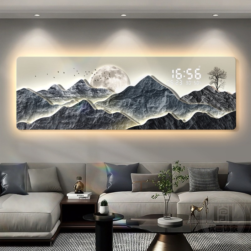 ساعة حائط رقمية فاخرة كبيرة ال - مراجعة Interior Design Luxury Living Room وسعره