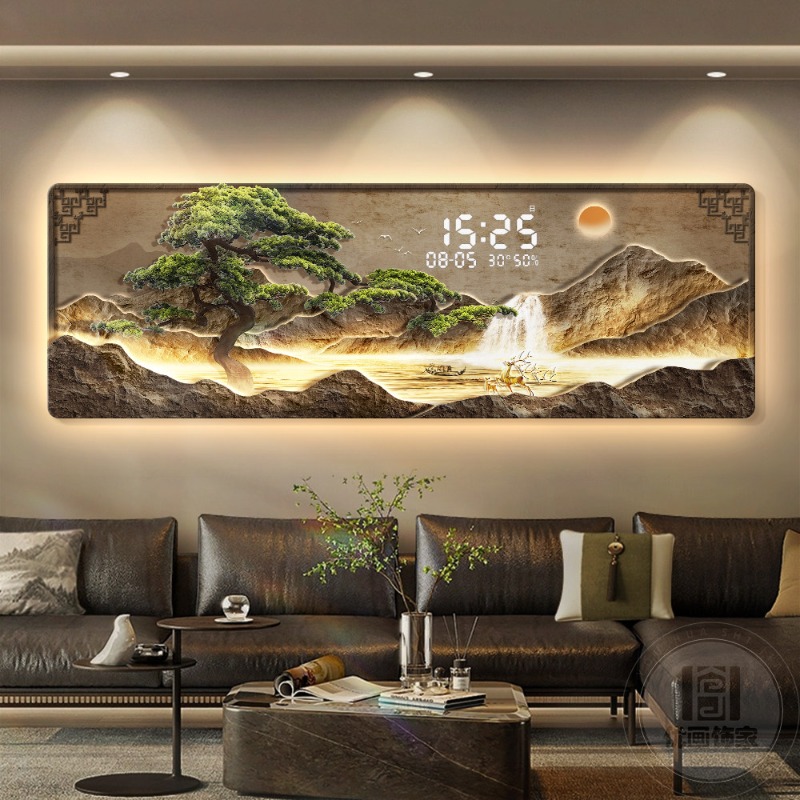 ساعة حائط رقمية فاخرة كبيرة ال - مراجعة Interior Design Luxury Living Room وسعره