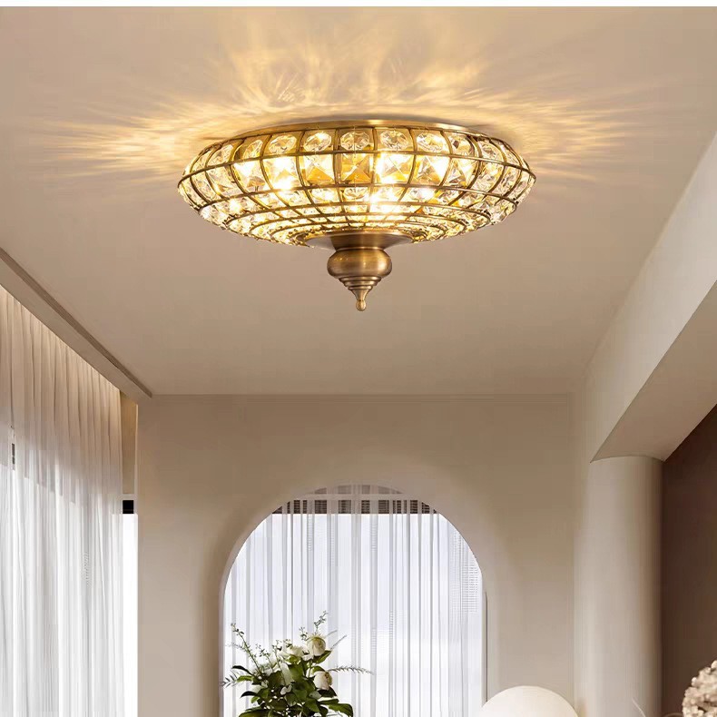 إضاءة سقف كريستالية على الطراز - مراجعة Interior Design Luxury Living Room وسعره