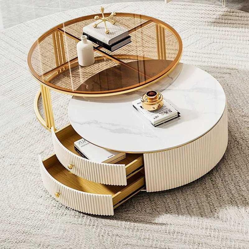 طاولة قهوة عصرية فاخرة من الرخ - مراجعة Interior Design Luxury Living Room وسعره