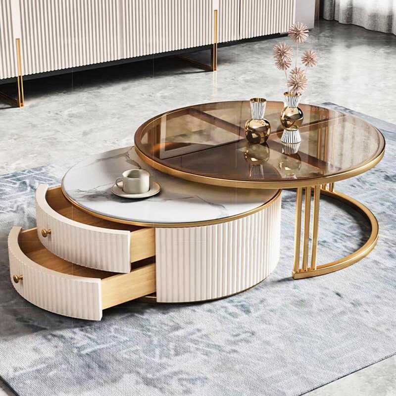 طاولة قهوة عصرية فاخرة من الرخ - مراجعة Interior Design Luxury Living Room وسعره