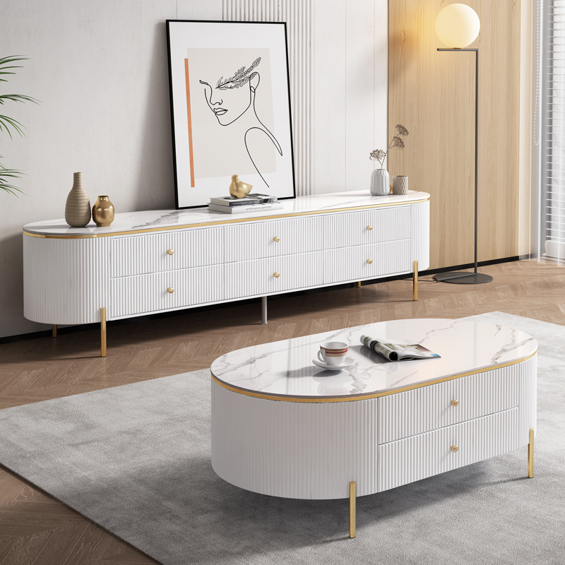 طاولة تلفاز خشبية فاخرة وعصرية - مراجعة Interior Design Luxury Living Room وسعره