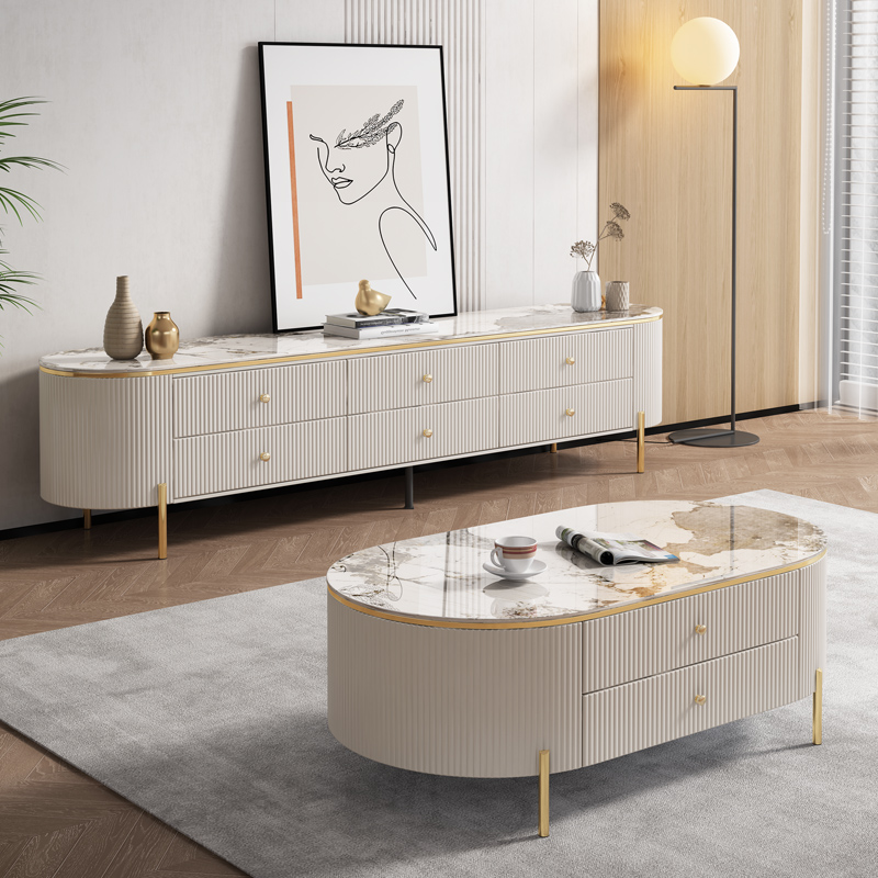 طاولة تلفاز خشبية فاخرة وعصرية - مراجعة Interior Design Luxury Living Room وسعره