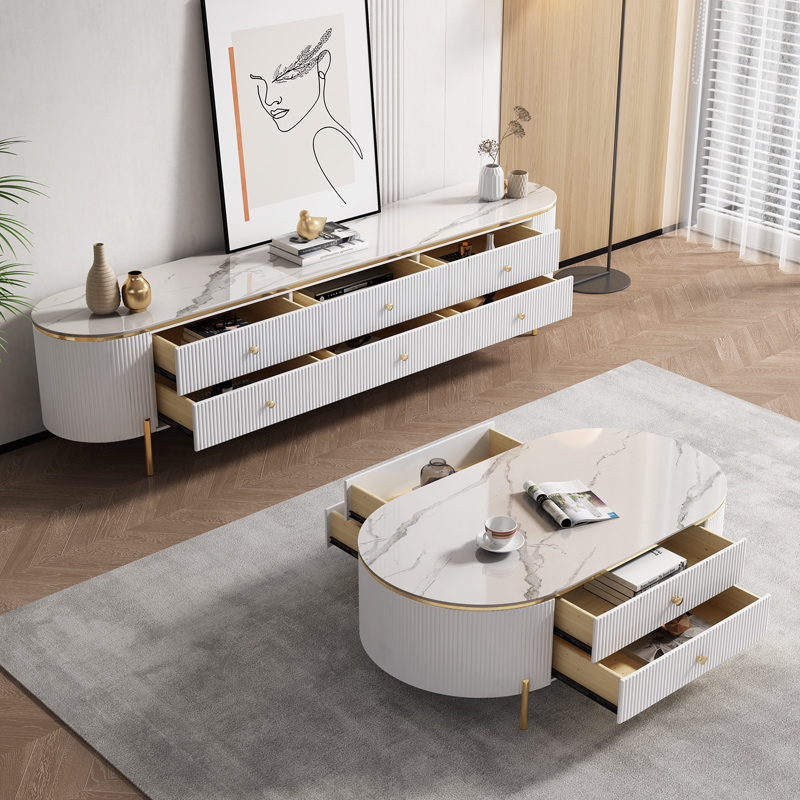طاولة تلفاز خشبية فاخرة وعصرية - مراجعة Interior Design Luxury Living Room وسعره